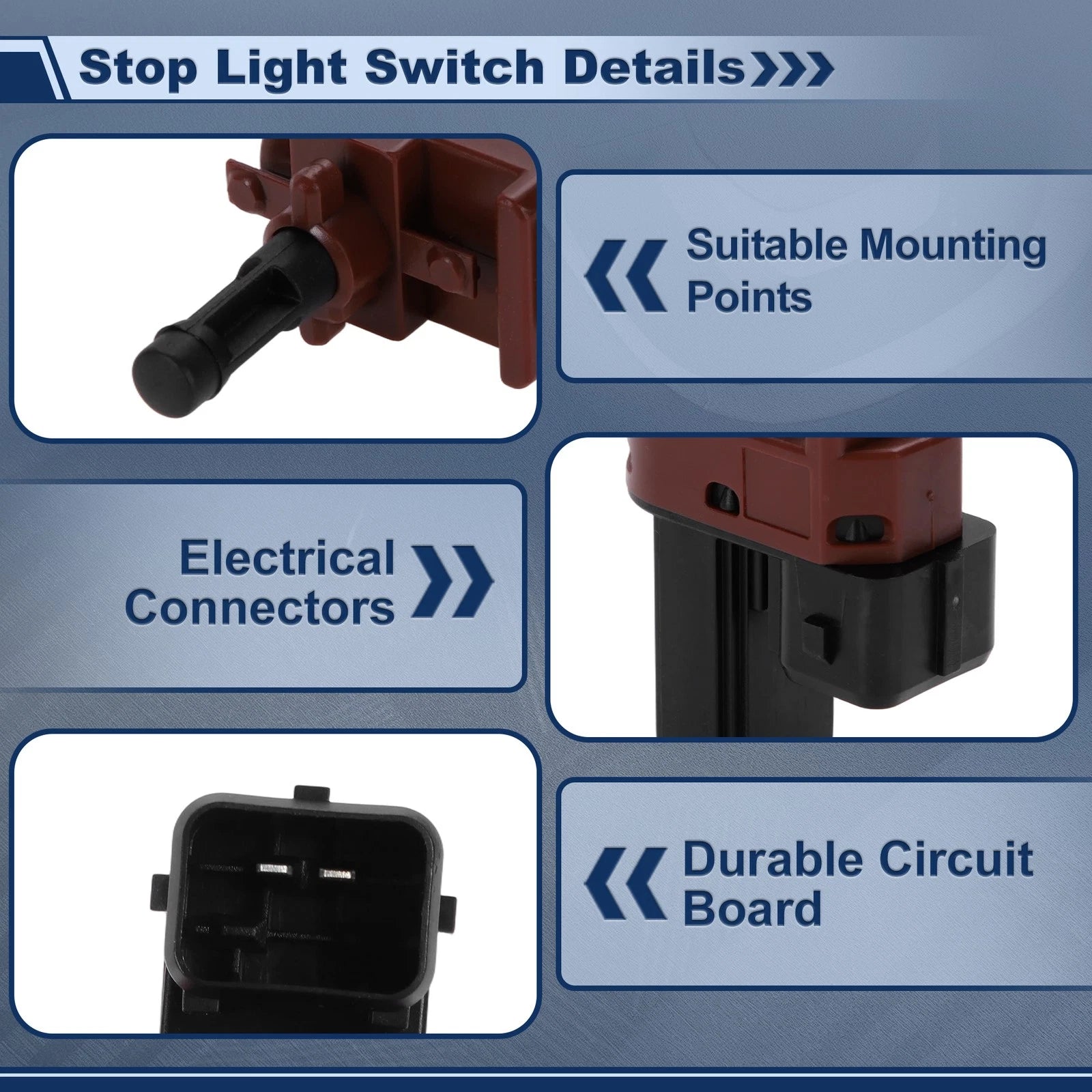 Brake Light Switch for Ford Fiesta (2001–2010) 2S6T7C534AA 1 pcs