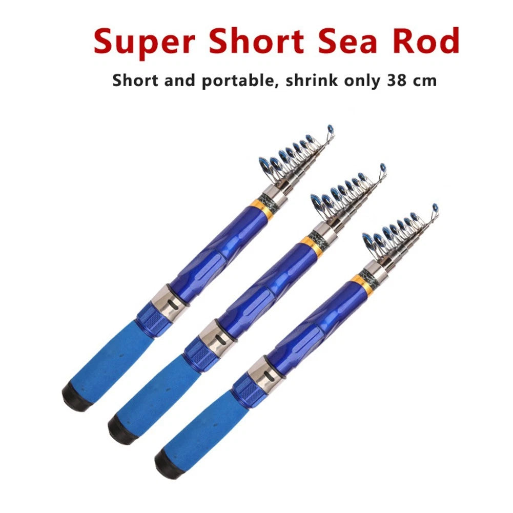 Telescoping Fiberglass Fishing Rod for (1.0m to 2.4m)