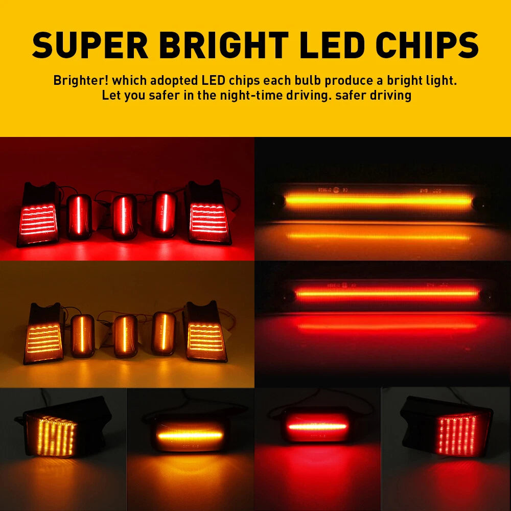 10pc LED Cab Roof Running Light Set for Hummer H2 (2003–2009)