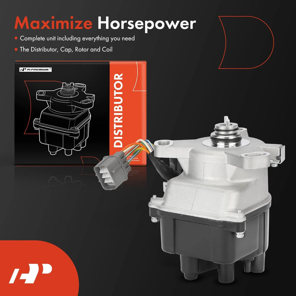 Ignition Distributor with Cap & Rotor for Honda Civic del Sol (1992-1995)