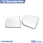 Pair of Rear View Mirror Glass with Backplate for Ford F150 (2015–2017)