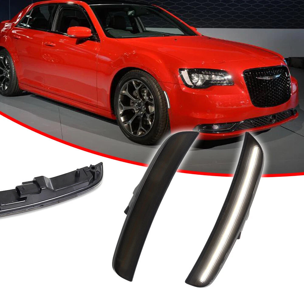 2X White LED Side Marker Light Lamps for Chrysler 300 (2015–2023)