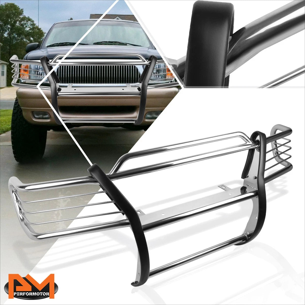 Front Bumper Brush Grille Guard Protector Chrome for Explorer/Mountaineer (1995–2001)