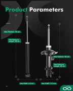 Front Rear Shocks & Struts Assembly for Hyundai Accent Kia Rio (2006–2011)