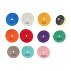 10 Piece Set Polishing Pads for Granite Stone Concrete Marble (Wet/Dry)