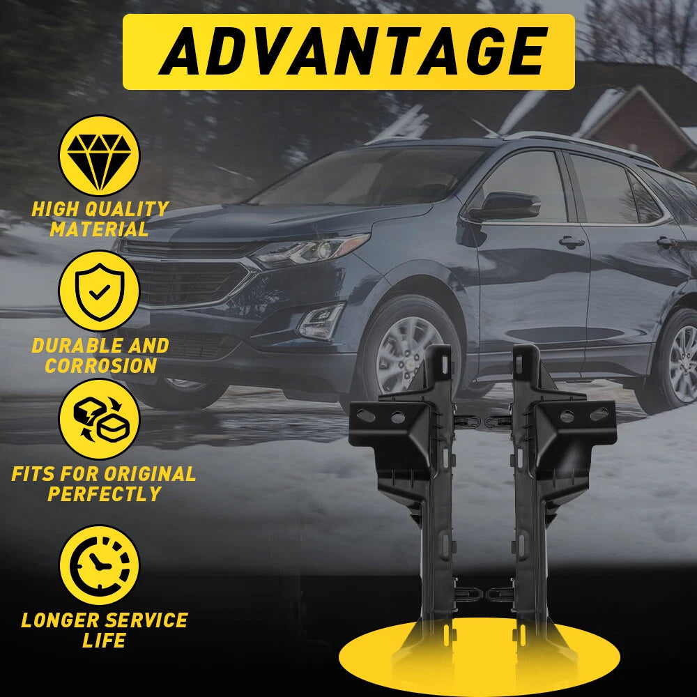 Set of 2 Front Bumper Retainer Brackets for Chevrolet Equinox (2018-2022)