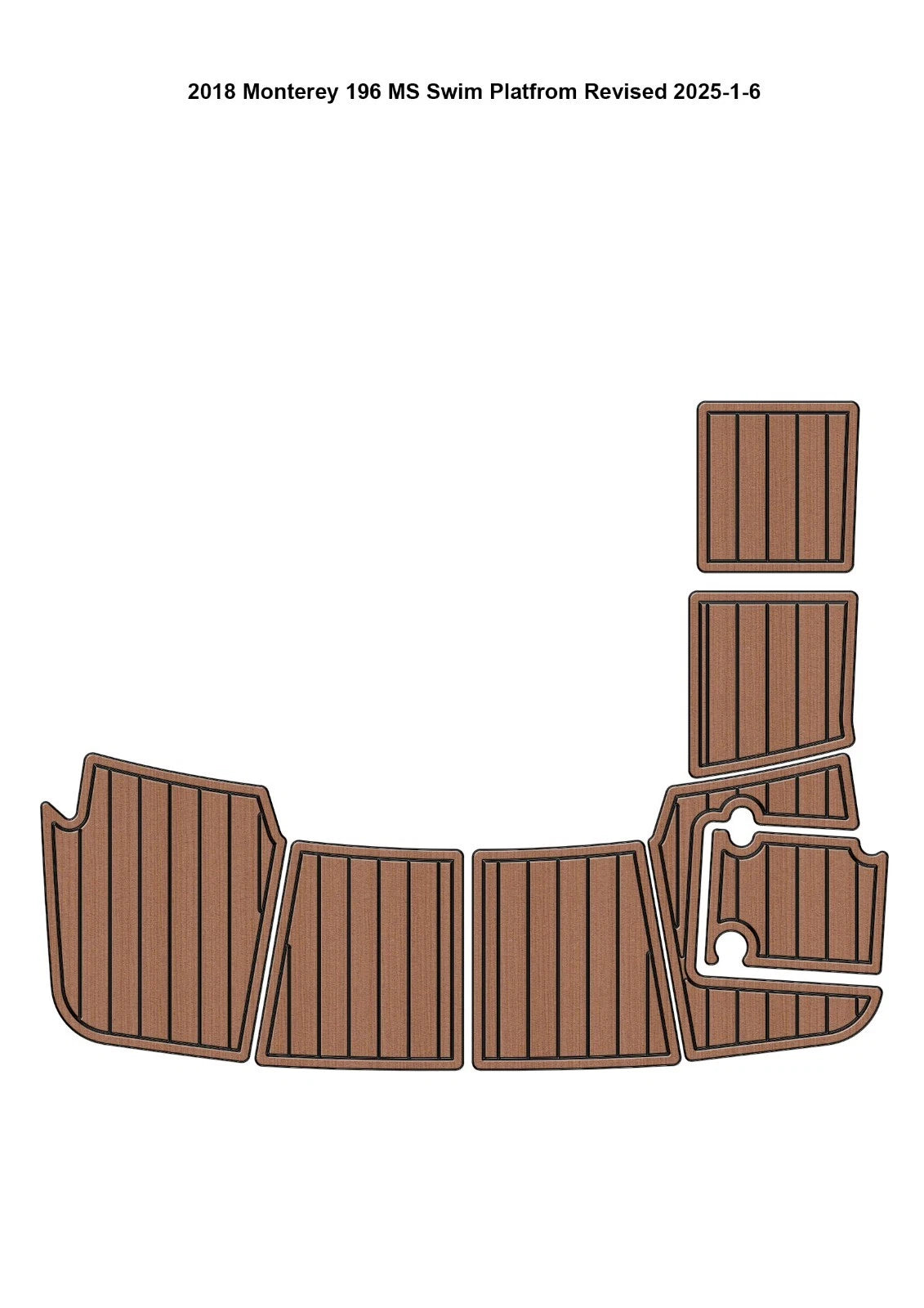 EVA Foam Swim Platform Step Pad for Monterey 196 MS (2018)