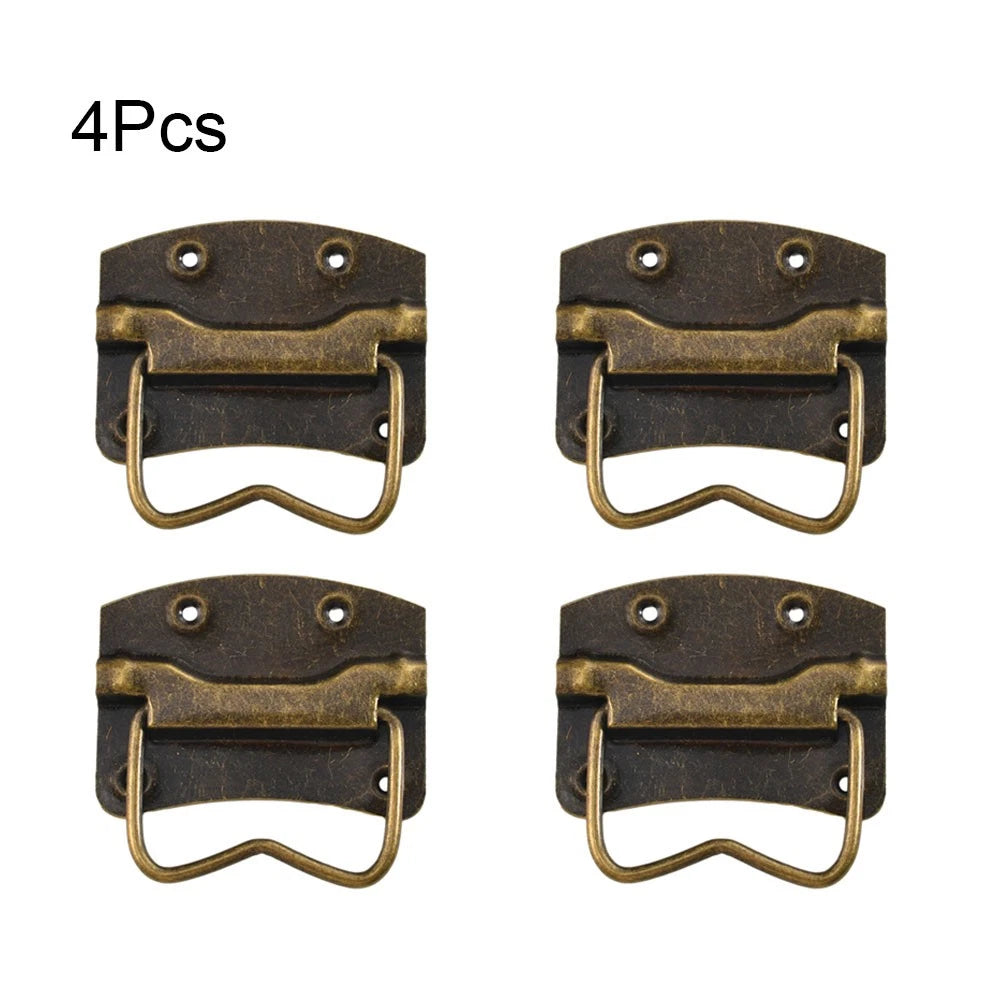 Set of 4 Vintage Door Pull Handles for Suitcase Toolbox Drawer