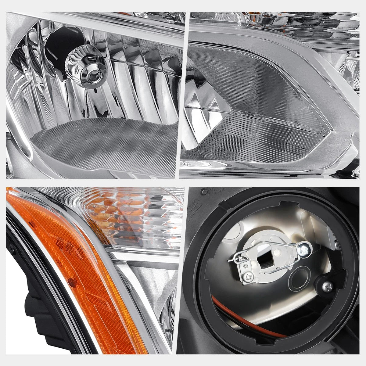 Right Side Headlight for Chevy Trax (2015–2016) OE Style Chrome Housing Amber Corner