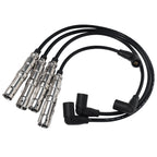 Set of 4 Spark Plugs + 4 Wires for VW Seat Beetle Golf Jetta (1998–2015) 06A905430AH