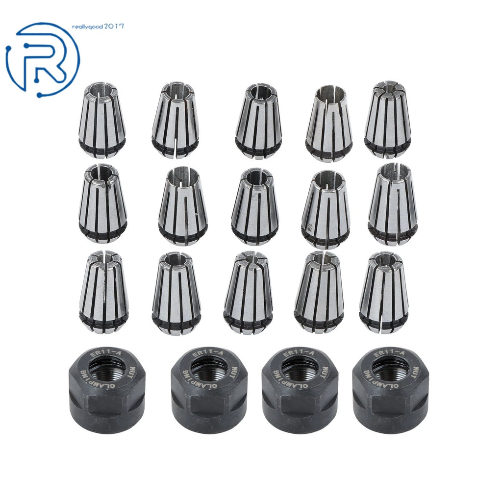 19Pcs ER11 Spring Collet Set for CNC Milling