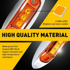 3X LED Side Marker Amber Lights for Truck Trailer RV (Waterproof)