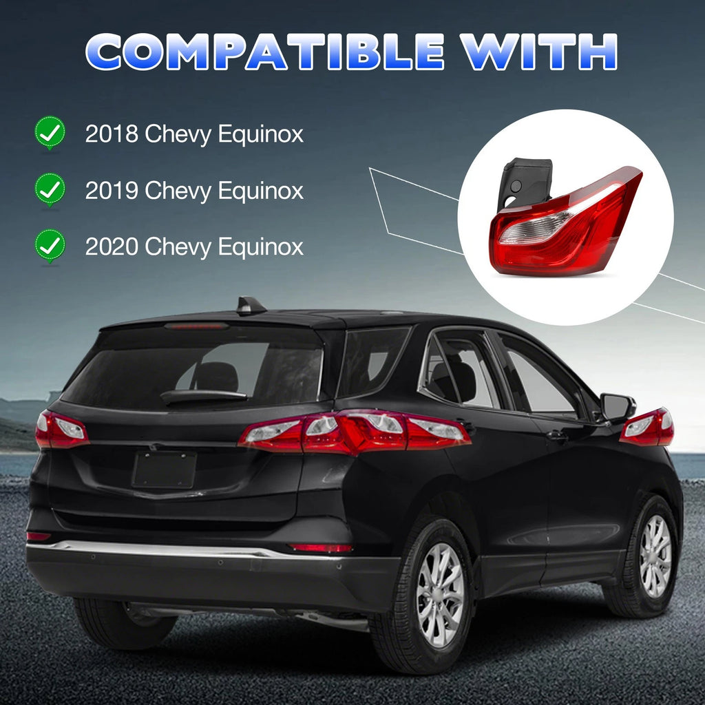 Passenger Right Side Rear Tail Light Brake Lamp for Chevy Equinox (2018–2020) 84769836