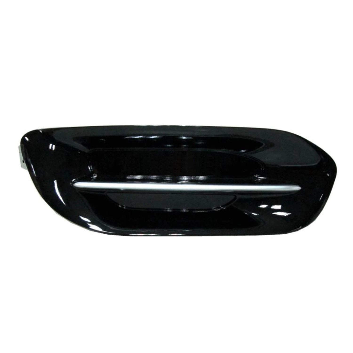 Replacement Black/Silver Gloss/Painted Plastic Driver Side Fog Hole Cover