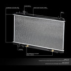 Full Aluminum Core Radiator for Nissan 350Z (2003–2006) DPI 2576