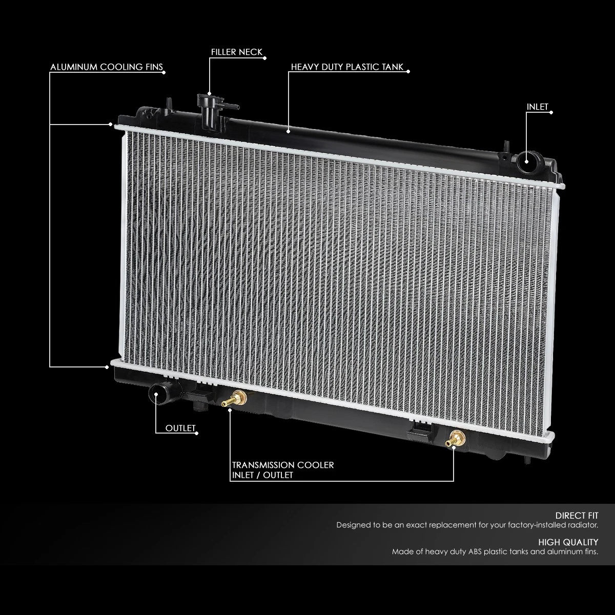 Full Aluminum Core Radiator for Nissan 350Z (2003–2006) DPI 2576