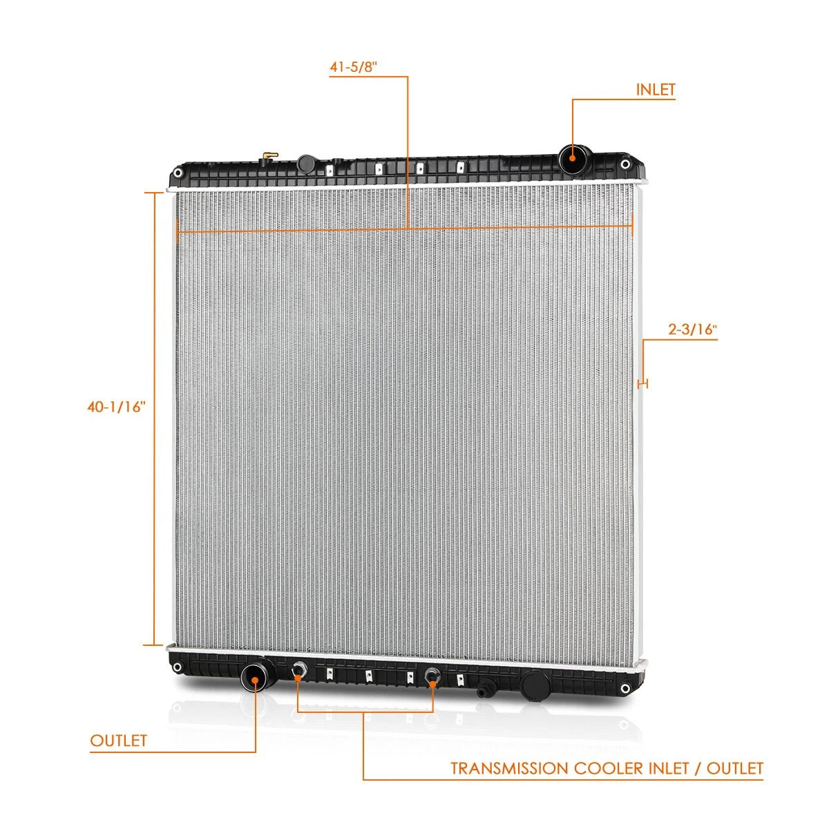OE Style Aluminum 2-Row Radiator for Western Star 4900EX/4900FA/4900SA (2011–2012)