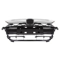 Front Bumper Grille for Honda Accord (2018–2019) Black with Chrome Molding