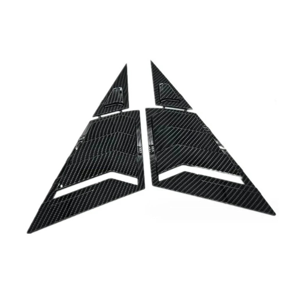 Carbon Fiber Look Front Window Scoop Louver Cover for Honda Civic Sedan (12-15)