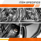 Headlight Lamps for Subaru Forester (2009–2013) Black Housing Clear Corner