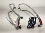 Set of 2 Air Wing Saddlebag Lid Top Rail Red LED Tail Lights for Harley (2014–2020)