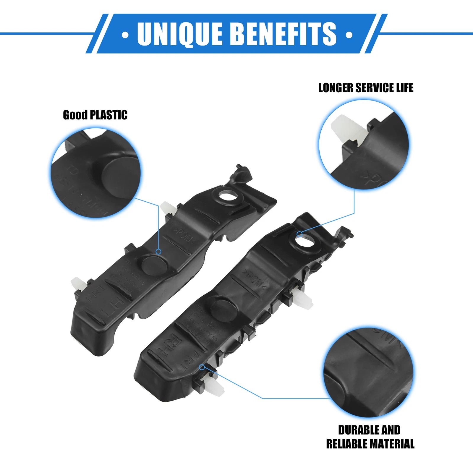 Pair Front Bumper Brackets for Kia Forte (2010–2013) 703820310464