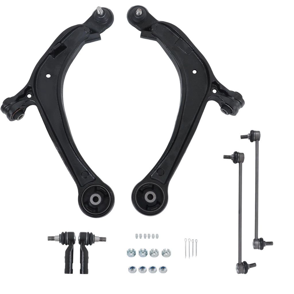 Set of 6 Control Arms and Tie Rods for Honda Odyssey (2011–2017)