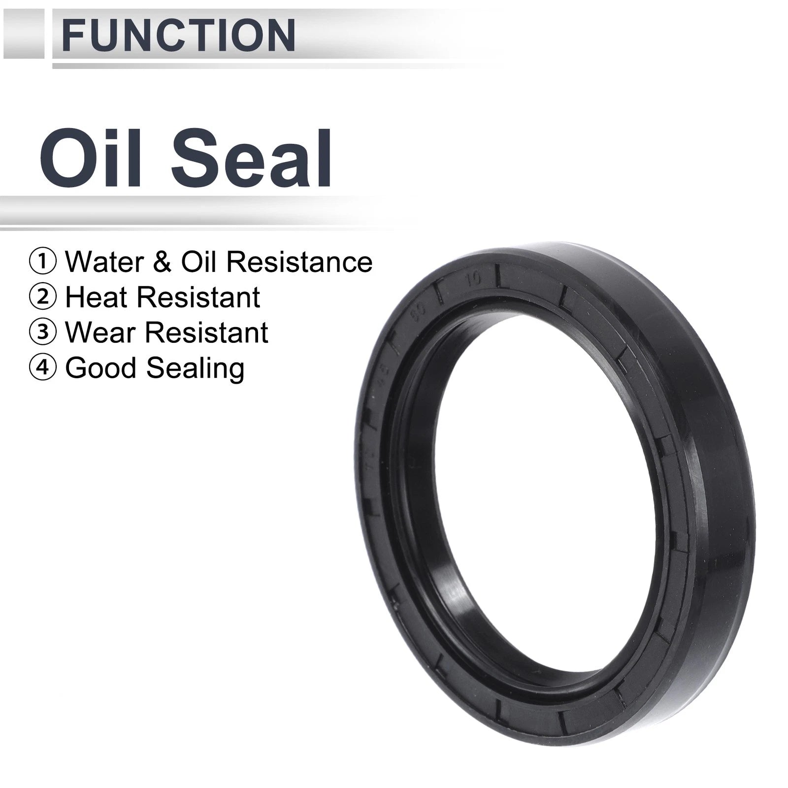 Set of 5 Oil Seal Ring 45x60x10mm NBR Rubber for Rotary Shaft