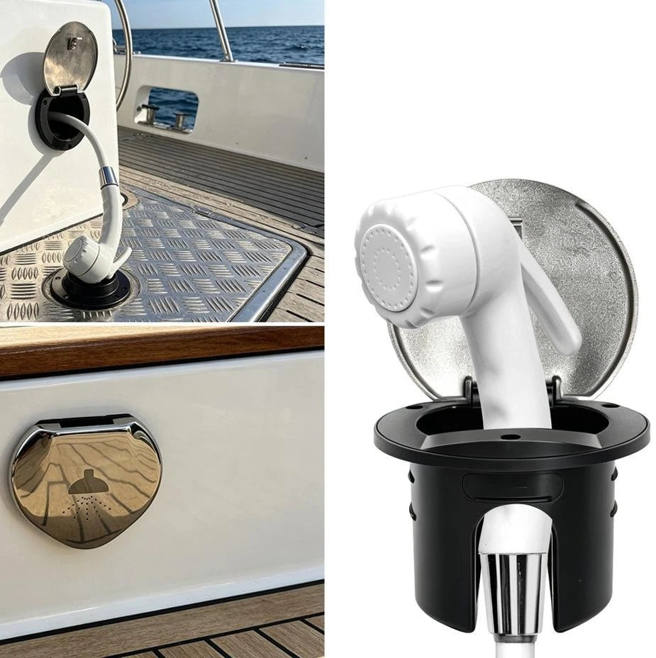 Shower Head Set for Boat with Waterproof Locking Cover & 2.4m Hose