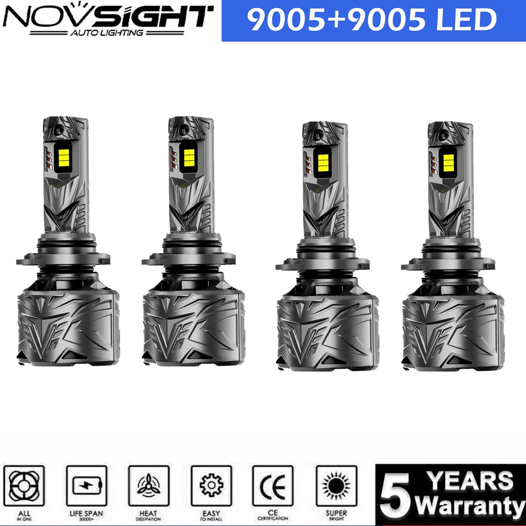 Set of 4 9005 LED Headlight Bulbs for Toyota RAV4 (2013–2015)