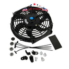 2X Electric Radiator Slim Cooling Fan 10" for Universal Fit (12V)
