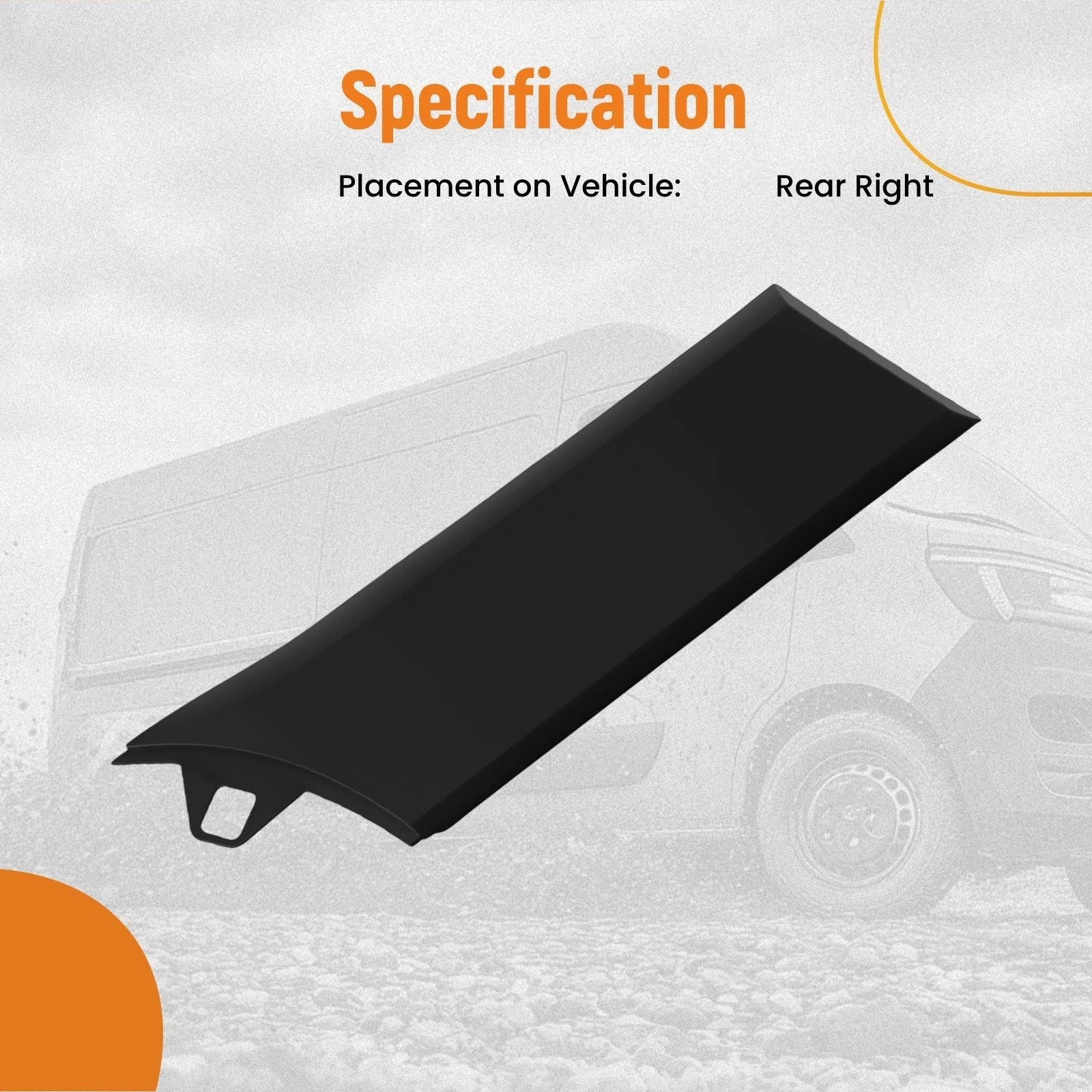 Lower Rear Right Door Molding for Ford Transit 150 250 350 HD (2015–2019)