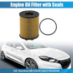 Engine Oil Filter with Seals No. 68102241AA/73500049 for KIA II 1.3L (2008–2018)