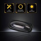 4X LED Light for Dodge Ram 3500 (2003â2009) Smoked White Side Fender Marker