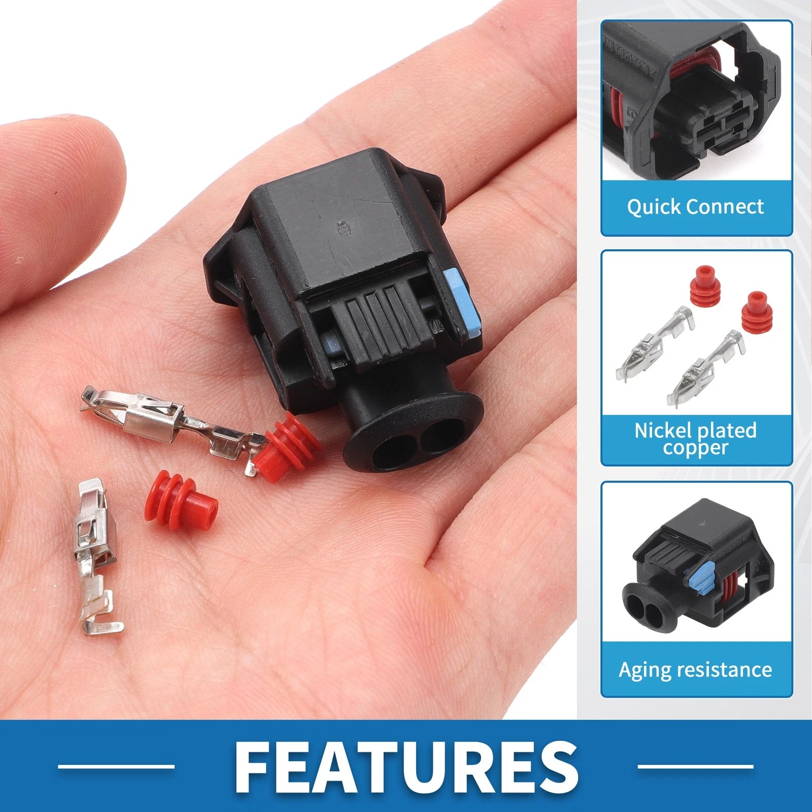 2 Pin Electronic Connector Sensor Plug for Buick Regal LaCrosse 