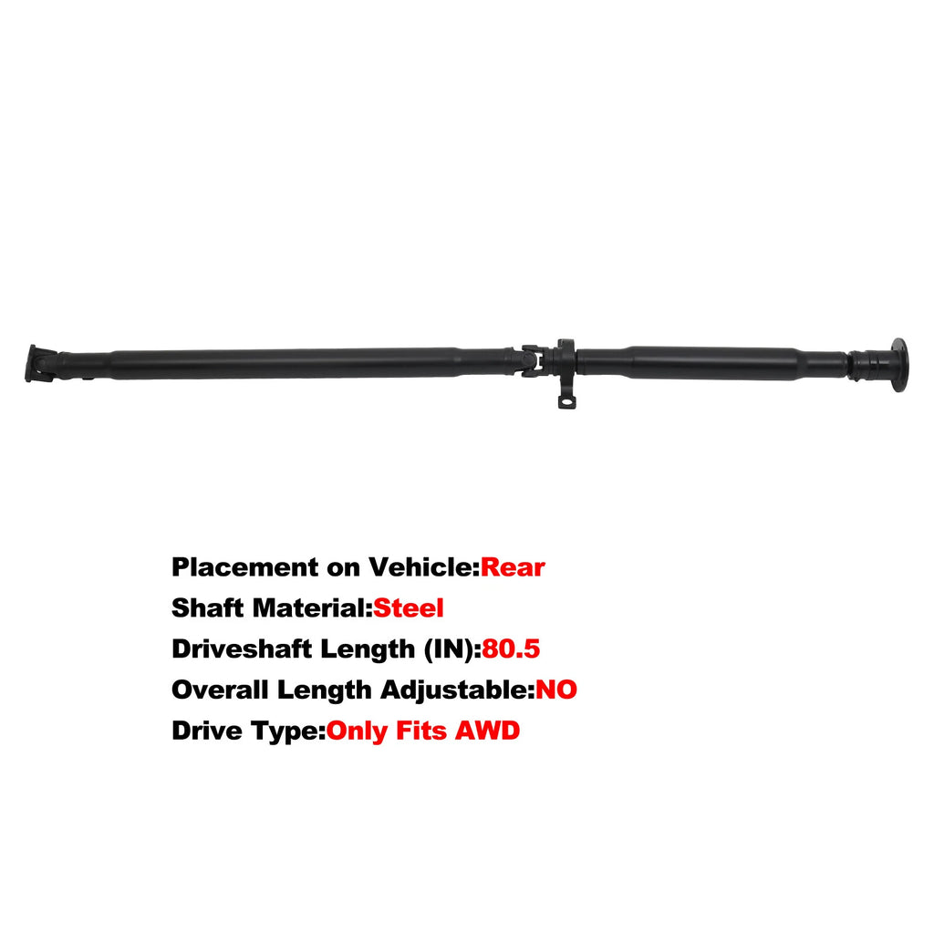 Driveshaft Rear for Ford Edge, Lincoln MKX (2007–2013) 7T4Z4R602A, DT4Z4R602A
