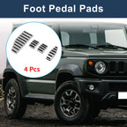 4X Manual Foot Accelerator Pedal Covers for Suzuki Jimny JB70W (2018–2022)