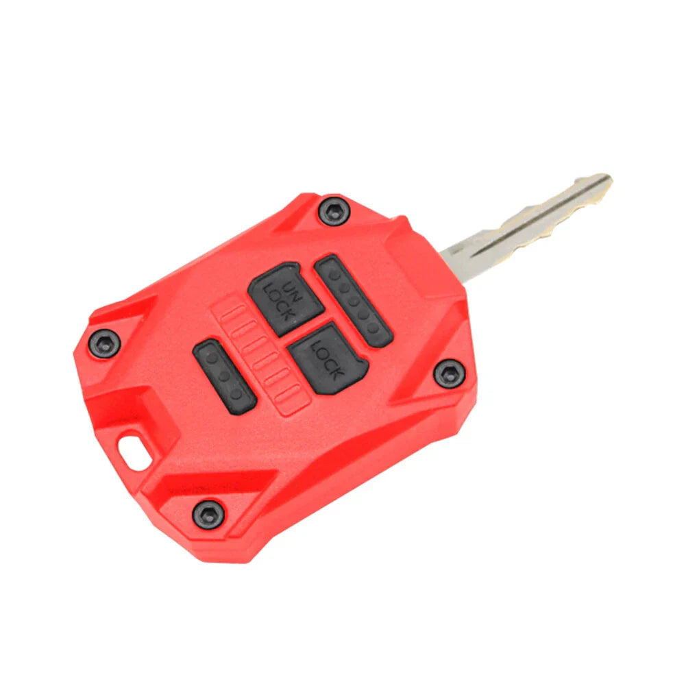 Red ABS Car Key Fob Shell Case for Jeep Wrangler (2007-2017)