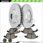 Front Brake Rotors & Ceramic Pads for Volkswagen Rabbit/Jetta (2007–2017)