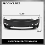 Front Bumper Cover and Grille Set for Tesla Model 3 (2017–2023)