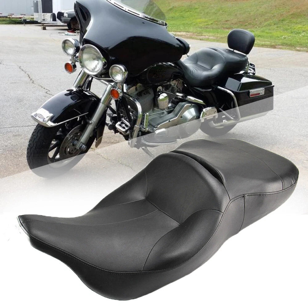 2X Motorcycle Seats for Harley Touring (1997–2007) Driver & Passenger