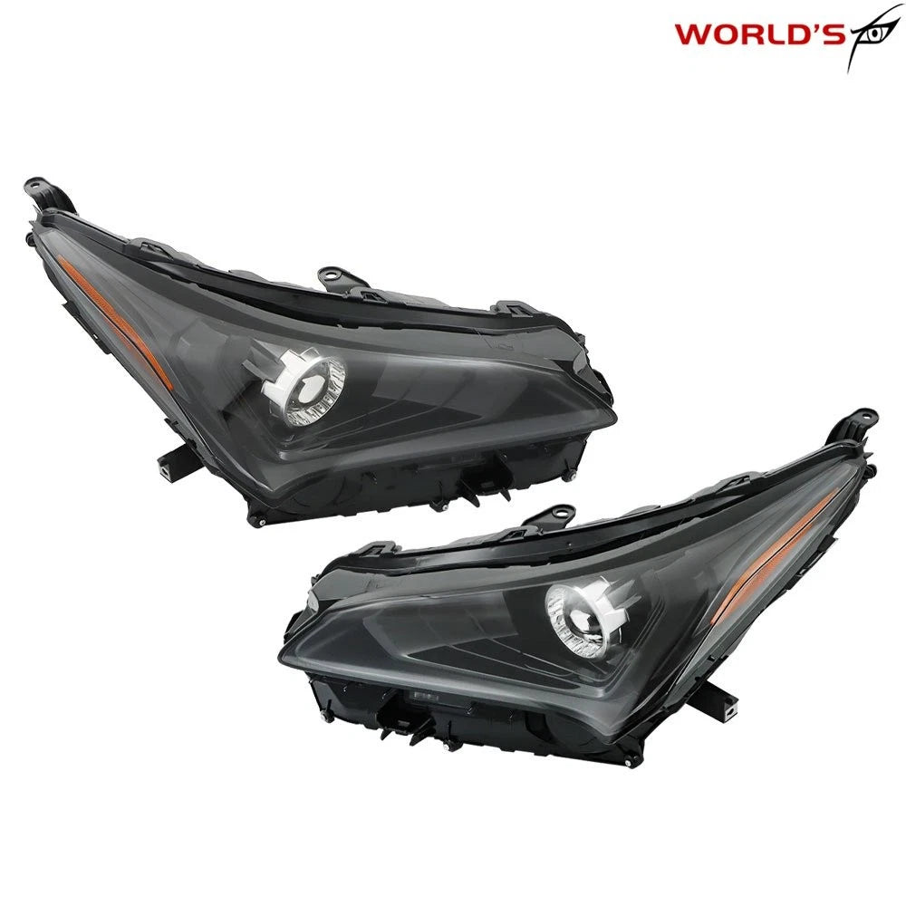 Set of 2 LED Headlights for Lexus NX200t NX300 NX300h (2018–2021) Black