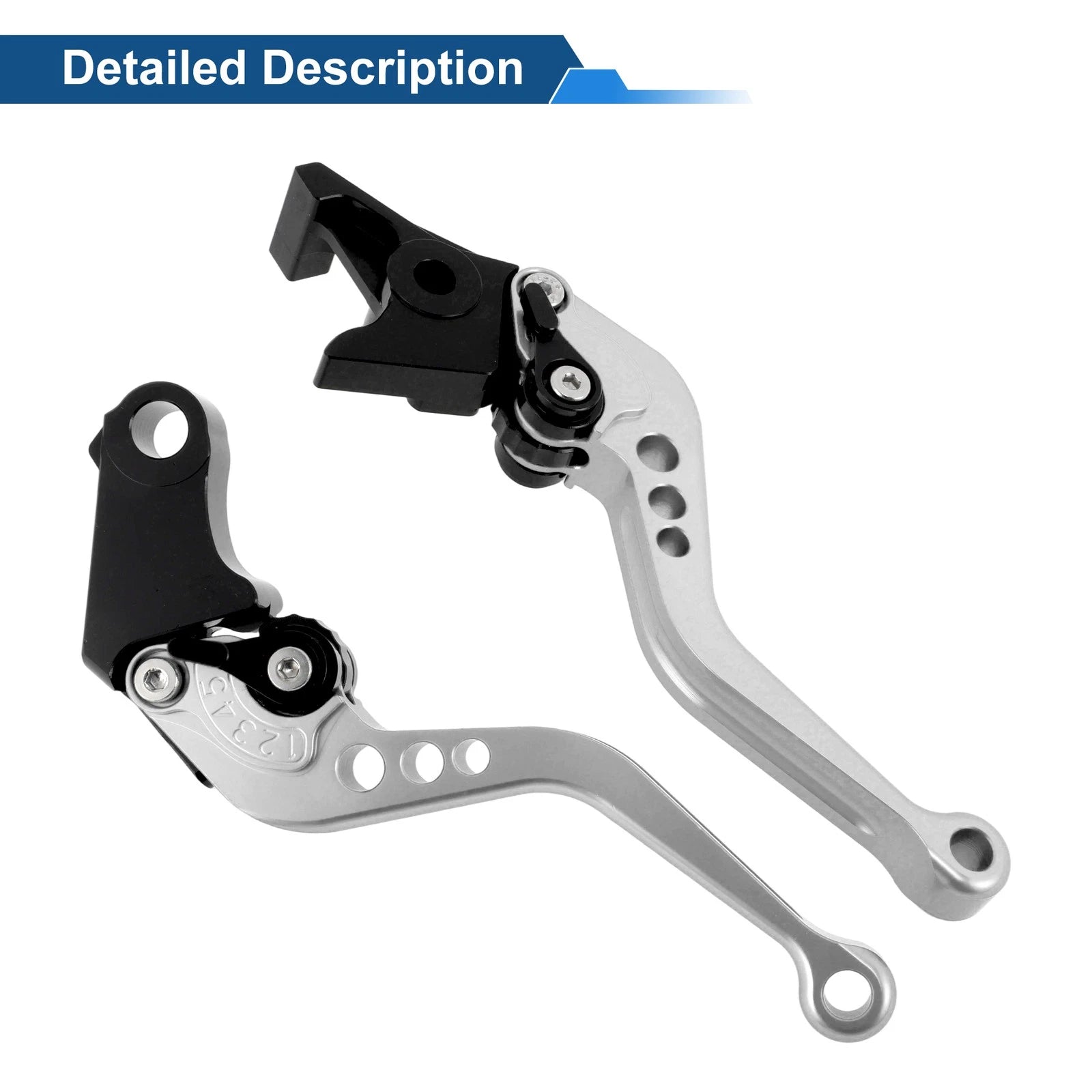 Adjustable Short Brake Clutch Levers for Honda Fury/VTX1300CX (2009–2018) Silver Tone