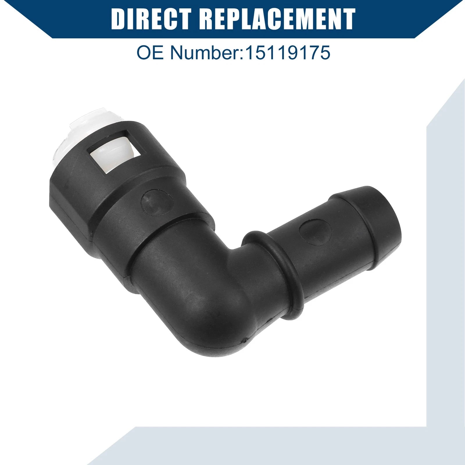 Heater Hose Connector for Buick Rainier (2004–2006) No.15119175 Plastic Black