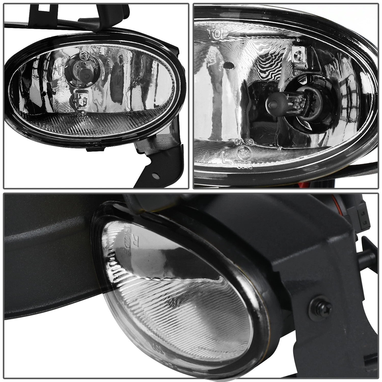 Pair Fog Light Lamps for Honda Accord Coupe (2008–2010) w/Switch Wiring + Bulb