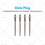 4X Glow Plug Kit for Mitsubishi Triton Challenger 4M41T 4D56T
