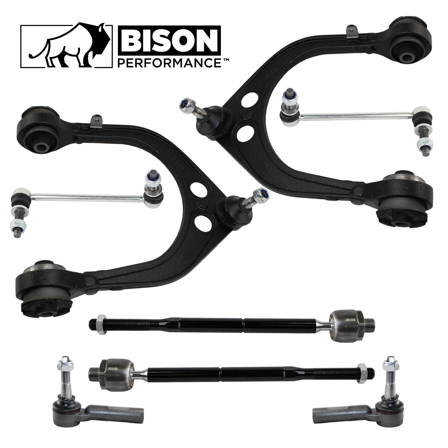 8pc Front Upper Control Arms Sway Bar Tie Rod Kit for Dodge RWD