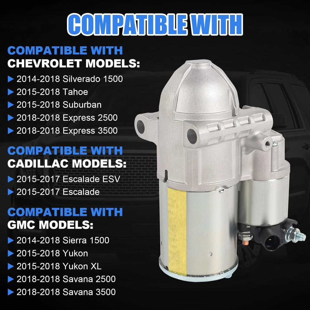 Starter for Chevrolet Silverado 1500 V8 5.3L (2014-2020)