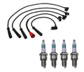 Denso 7mm Wire Set & 4 Iridium Spark Plugs for Mazda 2.2 L4