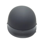 X Large DOT Motorcycle Scooter German Half Face Crash Helmet (Matte Black)